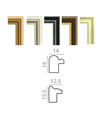 Picture frame molding profile and color samples