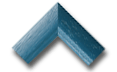 Mitered corner sample of a blue textured picture frame molding