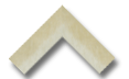 Top corner sample of a textured cream picture frame molding on a black background