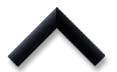 Corner sample of a modern matte black picture frame molding.