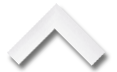 White upward pointing arrow icon on a black background
