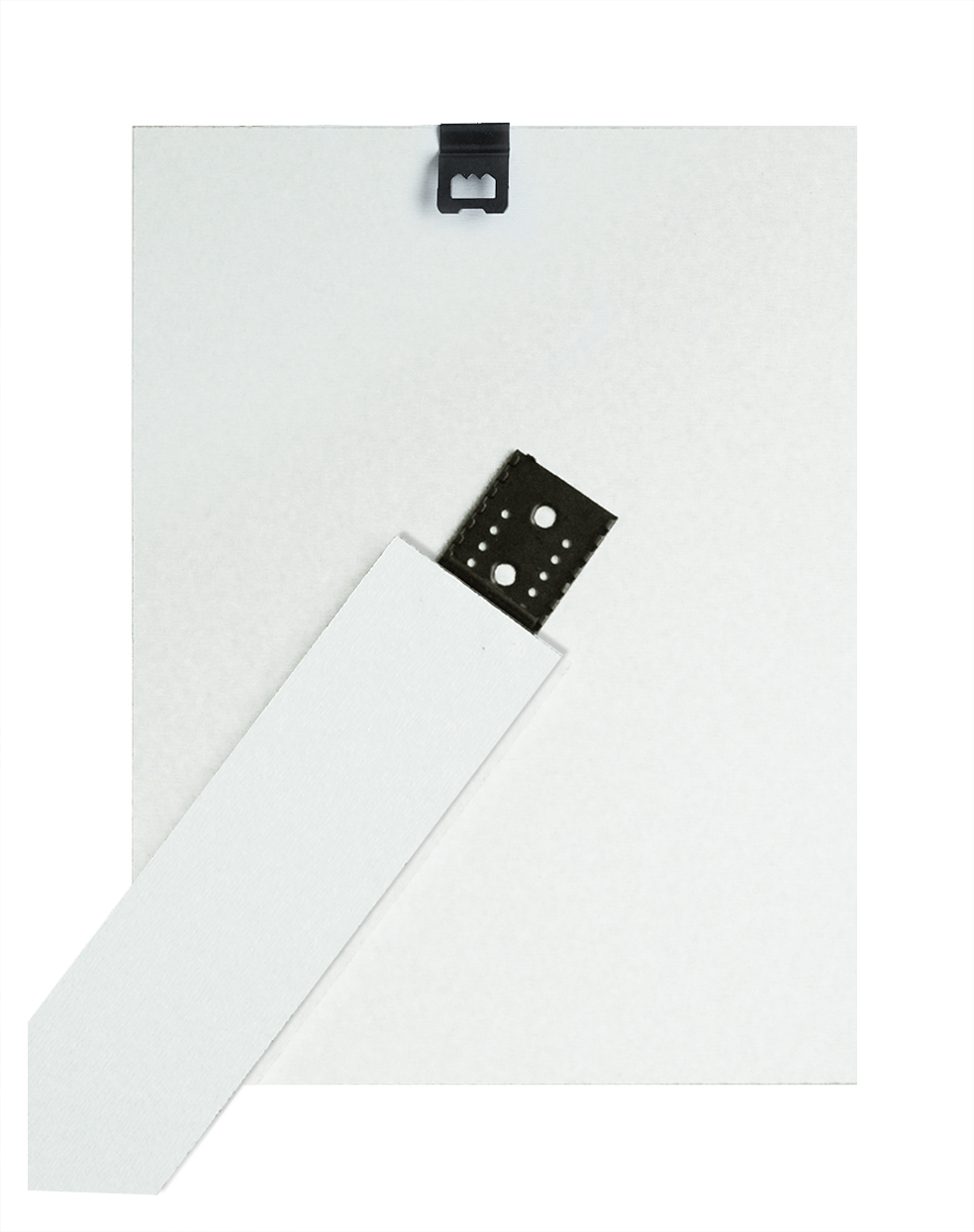 MDF Adjustable Easel Back, white, with sliding hanger