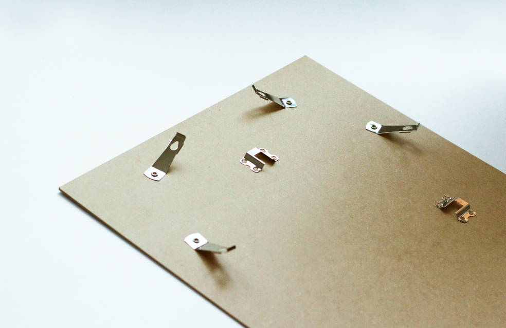 MDF Backs with turning clips for aluminium/plastic frames, FSC certified