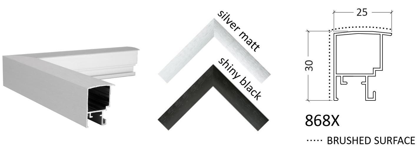 3D Aluminium Medal Frames - profile picture, colors selection and profile drawing